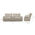 thumbnail image 2 of Lovableguy Modern Leather Loveseat Recliner,2 Seater Power Reclining Sofa with Storage Console and 2 Cup Holders,Reclining Loveseat for Living Room, 2 of 7