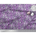 thumbnail image 2 of Soimoi Purple Cotton Duck Fabric Floral,Leopard & Wild Animal Skin Decor Fabric Printed BTY 42 Inch Wide, 2 of 3