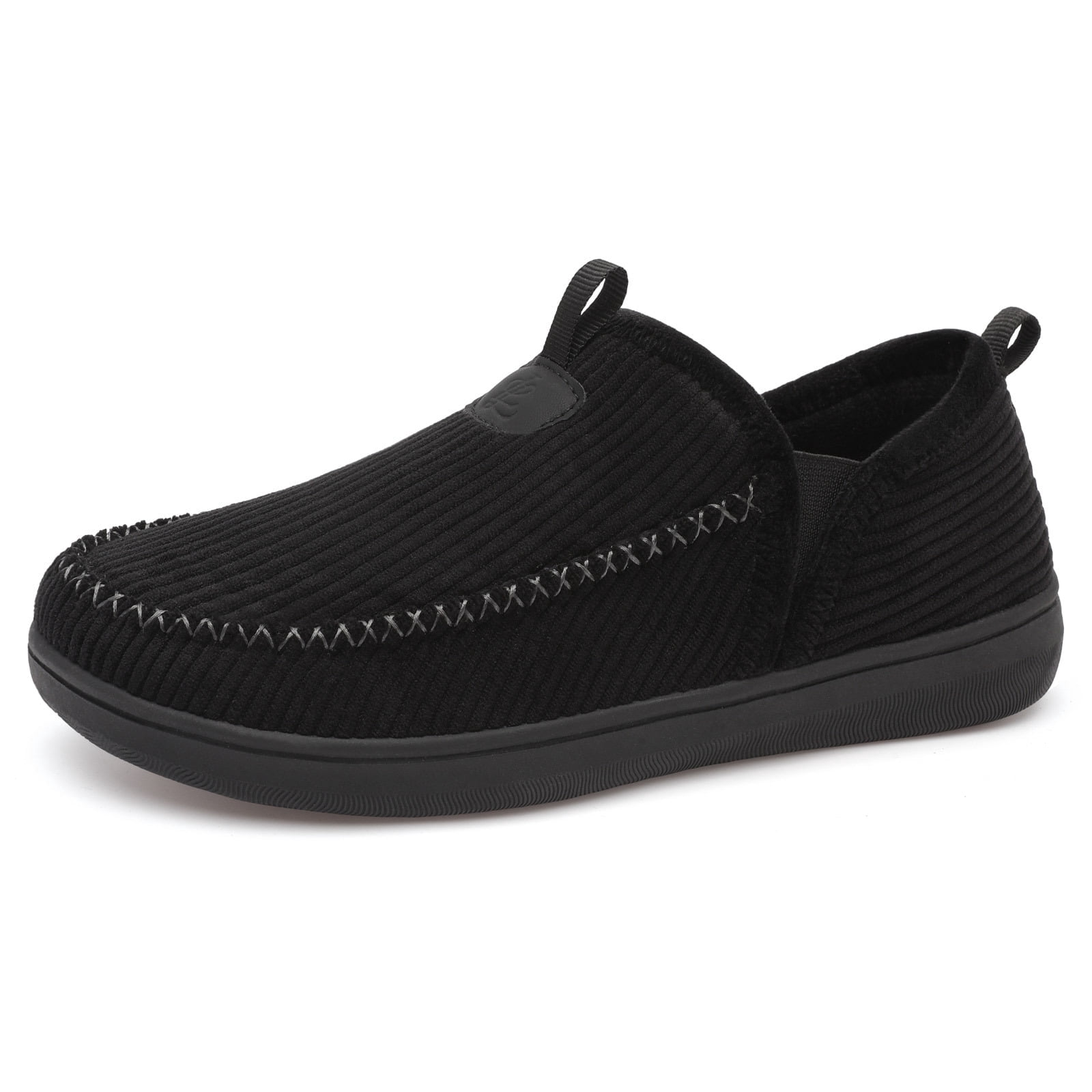 Barerun Men's Moccasin Slippers Wide Memory Foam