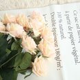 thumbnail image 5 of FloreceBien 5 rosas artificiales, ramo de flores artificiales de tallos largos para arreglos, bodas, fiestas, decoración del hogar y la cocina, 5 of 5