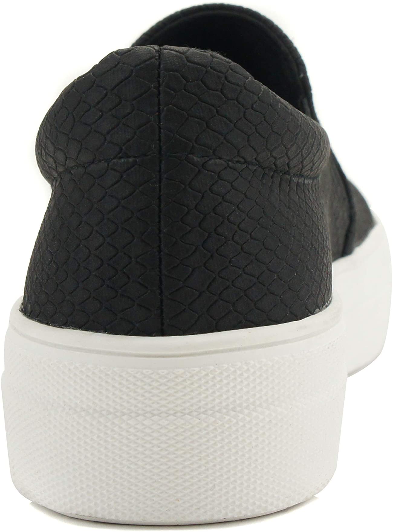 Soda Flat Women Shoes Slip On Loafers Casual Sneakers Memory Foam Insoles Hidden Platform / Flatform Round Toe HIKE-G PU Black Cobra Snake 6.5 - image 5 of 5