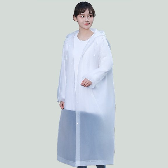 For Adult Thickened Waterproof Raincoat With Hood Long Outdoor Rain Cape
