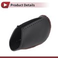 thumbnail image 4 of Cubierta de pomo de cambio de marchas Unique Bargains para coche, protector de manija de cambio para Dodge Journey 2011-2020, cuero sintético negro y marrón, 4 of 6