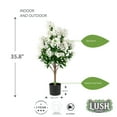 thumbnail image 3 of Lush Estate Lifelike Artificial Crape Myrtle Tree, 36" UV Resistant Indoor/Outdoor, White, 3 of 7