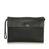Pre-Owned Burberry Clutch Bag Calf Leather Black