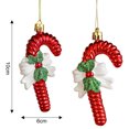 thumbnail image 2 of Adornos navideños, juego de 2 gorros navideños y bastones de carameloDecoraciones navideñasColgantes pequeños, 2 of 5