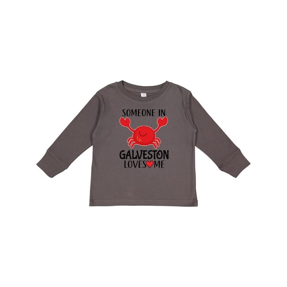 Inktastic Someone in Galveston Tx Loves Me Boys or Girls Long Sleeve Toddler T-Shirt