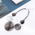 thumbnail image 2 of Bocar Chunky Round Acrylic Pendant Collar Large Statement Costume Necklace for Women, 22inch (NK-10665-Grey), 2 of 6