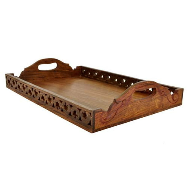Souvnear Wooden Trays With Handles Decorative Ottoman Tray Wood Large Serving Service Luxury For Coffee Table Tea Serve Food 100 Satisfaction Guarantee Com - Large Coffee Table Serving Tray Souvnear Wooden Trays With Handles Decorative Ottoman Tray Wood Large Serving Service Luxury For Coffee Table Tea Serve Food 100 Satisfaction Guarantee Com - Large Coffee Table Serving Tray