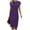 Purple, variant on Women's Wear to Work Dresses Elegant Cap Sleeve Sheath Bodycon Midi Dress Crewneck Ruched Front Business Office Pencil Dress Purple XL