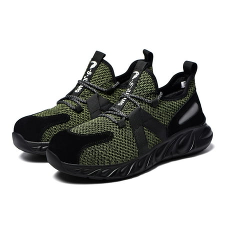 

Steel Toe Work Shoes for Men Women Breathable Lightweight Industrial Sneakers Safety Shoes