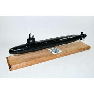USS Barb SSN-596 Submarine Model,Navy,Scale Model,Mahogany,Permit
