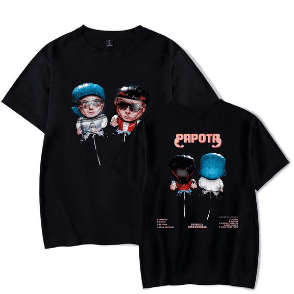 CA7RIEL & Paco Amoroso Merch Papota T-Shirt Men Women Short Sleeve Album Merch Tee