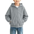 thumbnail image 3 of VIPOIN Boys Girls Zip‑Up Hoodie, Raglan Long Sleeve Soft Sweatshirt with Pockets, Sizes 5-16 Years, 3 of 8