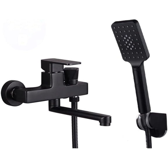 Bath Shower Mixer faucet Brass Black Rotatable Hot and Cold Faucet-C