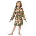 thumbnail image 6 of FORMRS Niños Bathrobe Unisex Hooded Robe Soft Plush Pajamas Sleepwear, Size 2-3T, Colorful Mushroom, 6 of 7