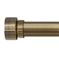 thumbnail image 2 of Yokila Modern Curtain Rod for Windows 16 to 60 Inches 1" Diameter Heavy Duty Window Curtain Rod Adjustable with Solid Finials for Living Room Bedroom Kitchen Outdoor, Antique Bronze, 2 of 13