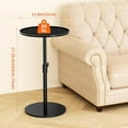 thumbnail image 2 of Metal End Table, Height Adjustable Side Tables Living Room, Small Side Table for Small Spaces Round Drink Table TV Tray Table for Living Room, Bedroom, Balcony, Office, Indoor & Outdoor, 2 of 9