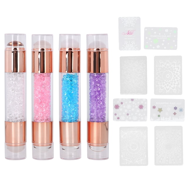 Pluma de sello de manicura, 4 juegos de estampadores de arte de manicura, estampador de uñas, estampador de manicura, verdadera excelencia