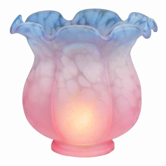 5" Wide Melon Flower Pink & Blue Shade