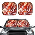 thumbnail image 2 of Sikiie Red Sun Flame Fox Print Foldable Car Windshield Sun Visor, Car Window Sunshade Suitable for Sedan, SUV and Truck Car Accessories-Medium, 2 of 6