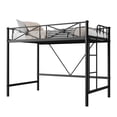 thumbnail image 1 of Yeshouse Cama alta metálica individual, cama alta industrial resistente con barandillas de seguridad y diseño que ahorra espacio, cama de acero para la escuela o el dormitorio, 1 of 6