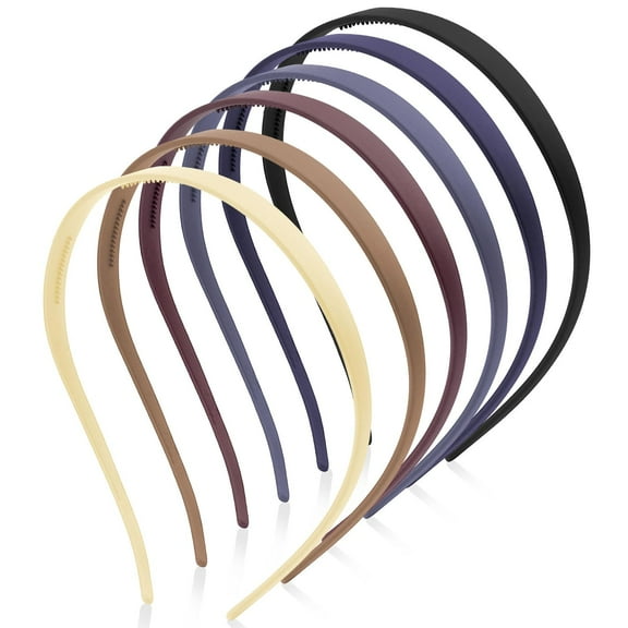 Oraceous 6 Pcs Thin Headbands Glasses Headbands Plastic Hairbands Non-Slip Headbands Women Elastic Headbands For Girls Glasses Wearers