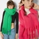 thumbnail image 2 of Bufanda lisa de cachemira verde brillante de lujo para mujer, chal de invierno, bandana, pashmina, borla, fular femenino, manta gruesa, 2022, 2 of 5