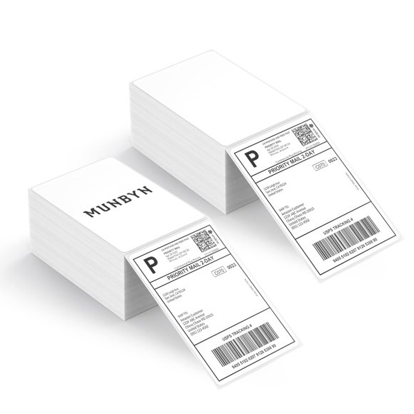 Etiquetas térmicas MUNBYN de 4 x 6 pulgadas para impresoras térmicas 1000 etiquetas