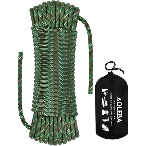 8.5mm Static Climbing Rope, Outdoor Rock Climbing Ropes, Heavy Duty Rappelling Rope for Fire Rescue, Escape, 10M(32Ft) 20M(64Ft) 30M(96Ft) Ice Climbing Equipment & Parachute Accessories