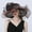 Coffee, variant on Women Organza Fascinator Hat Floral Tea Party Wedding Hat