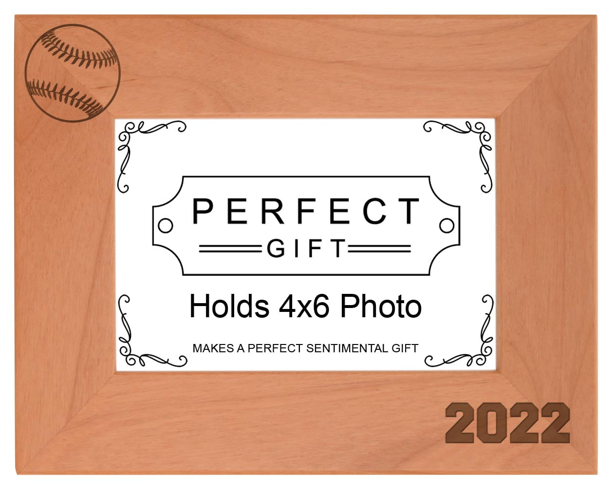 Personalized Gifts Baseball Dad Baseball Mom Gift 2022 Sports Team Photo Frame Wood Engraved 4x6 Landscape Picture Frame