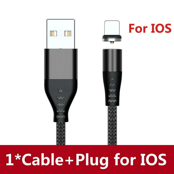 AUFU LED Cable de carga USB magnético tipo C Cable de teléfono cargador magnético Cable Micro USB para Xiaomi Samsung para iPhone 12 Tan Jianjun unisex