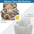 thumbnail image 4 of Xixirimido Retro Hippie Daisy Swirl Pattern Recliner Chair Covers 4-Pieces Stretch Lazy Boy Recliner Covers with Pocket Reclining Slipcovers Soft Sofa Slipcover Furniture Protector for Pets Kids, 4 of 8