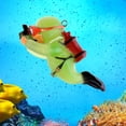 thumbnail image 4 of Floating Diver Aquarium Decoration, Creative Scuba Diver Ornament with Camera PVC Doll, Small Fish Tank Underwater Scene Decor, Suspended Floating Effect(2.4Inch,Green), 4 of 4