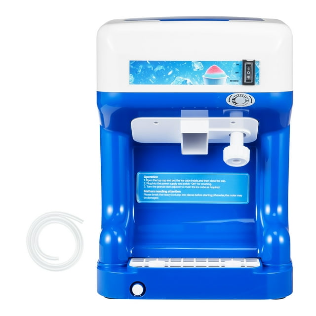 KFFKFF Commercial Ice Shaver Crusher, 286lbs Per Hour Electric Snow Cone Maker with 2L Ice Cube Box, 250W 1500RPM Tabletop Shaved Ice Machine