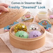 HZYZ 4 Golden Ticket Edition Dumpling Squishy Toy Mystery Box, Rare Golden Glitter Dumpling Squishy Bun, Stress Relief Sensory Dumpling Squishy Toys for Everyone Anxiety Relief