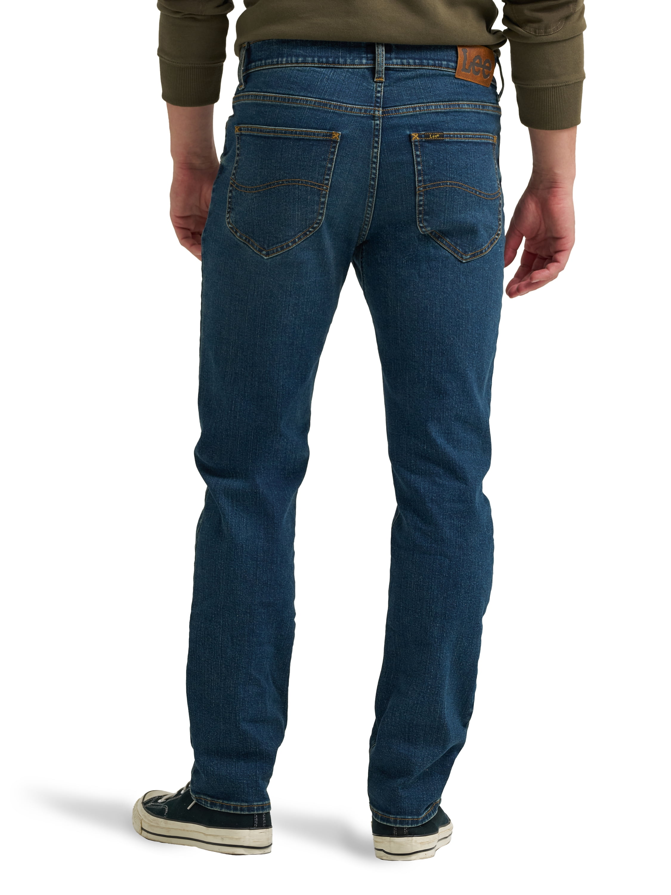 Lee® Men's Regular Fit Straight Leg Denim Jeans with Stretch