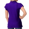 thumbnail image 3 of Basico Women Junior's Short Sleeve Slim Fit  Polo Shirt  100% Cotton, 3 of 4