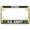 Gold - Style 1, variant on [Officially Licensed Product] - Motorcycle Metal License Plate Frame with U.S. Army Retired Design - Black