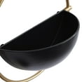 thumbnail image 5 of DecMode 15", 13", 10"H Round Black Metal Geometric Wall Planter (3 Count), 5 of 13
