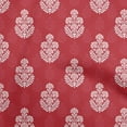 thumbnail image 1 of oneOone Georgette Viscose Red Fabric Asian Dabu Print Fabric For Sewing Printed Craft Fabric By The Yard 42 Inch Wide, 1 of 4