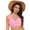 Pink, variant on wamacs Women's Bikini Swimsuit Front Cross Lace Up Bathing Suit Top Only Bra Padded Swimsuit Tops (Red,S)