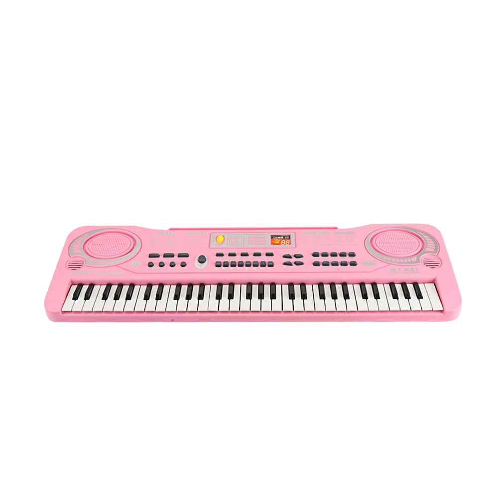 24 Keys Mini Keyboard Piano Multi-Functional Electronic Musical Piano Toys with Microphone Toys for Girls Boys Birthday Gifts White M SANMERSEN Piano Keyboard Toys for 1 2 3 4 Year Old Toddlers Baby 