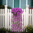 thumbnail image 3 of WZXPWT UV-Resistant Artificial Violet Fence, 220 Silk Flower Privacy Screen - Realistic Garden Hedge for Indoor/Outdoor Use with Easy Installation & Multi-Scenario Decoration(Purple), 3 of 6