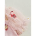 thumbnail image 5 of Binshrliy Infant Girls Christmas Princess Dress Clothes 3M 6M 12M 18M Baby Girls Strawberry Embroidery Short Sleeve Rompers Dress with Headband Autumn Clothing for Newborn Girls, 5 of 6