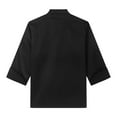 thumbnail image 4 of YONGHS Men Women Short&Long Sleeve Chef Coat Unisex Restaurant Kitchen Cook Jacket Uniform Shirt Black Long Sleeve M, 4 of 5