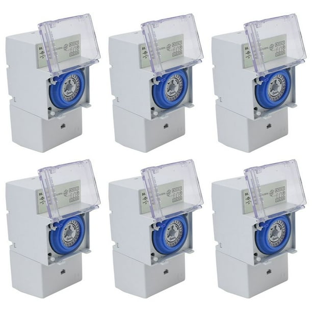 6X Sul181H Temporizador Mecánico 24 Horas Interruptor de Tiempo Temporizador de Relé Eléctrico Programable
