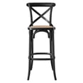 thumbnail image 4 of Modway Gear 43.5" Modern Style Rattan and Elm Wood Bar Stool in Black Finish, 4 of 10