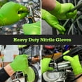 thumbnail image 4 of TitanFlex ThorGrip Heavy Duty Green Industrial Nitrile Gloves, 8-mil, Large, Box of 50, Latex Free, Raised Diamond Texture Grip, Powder Free, Food Safe, Rubber Gloves, Mechanic Gloves, 4 of 11